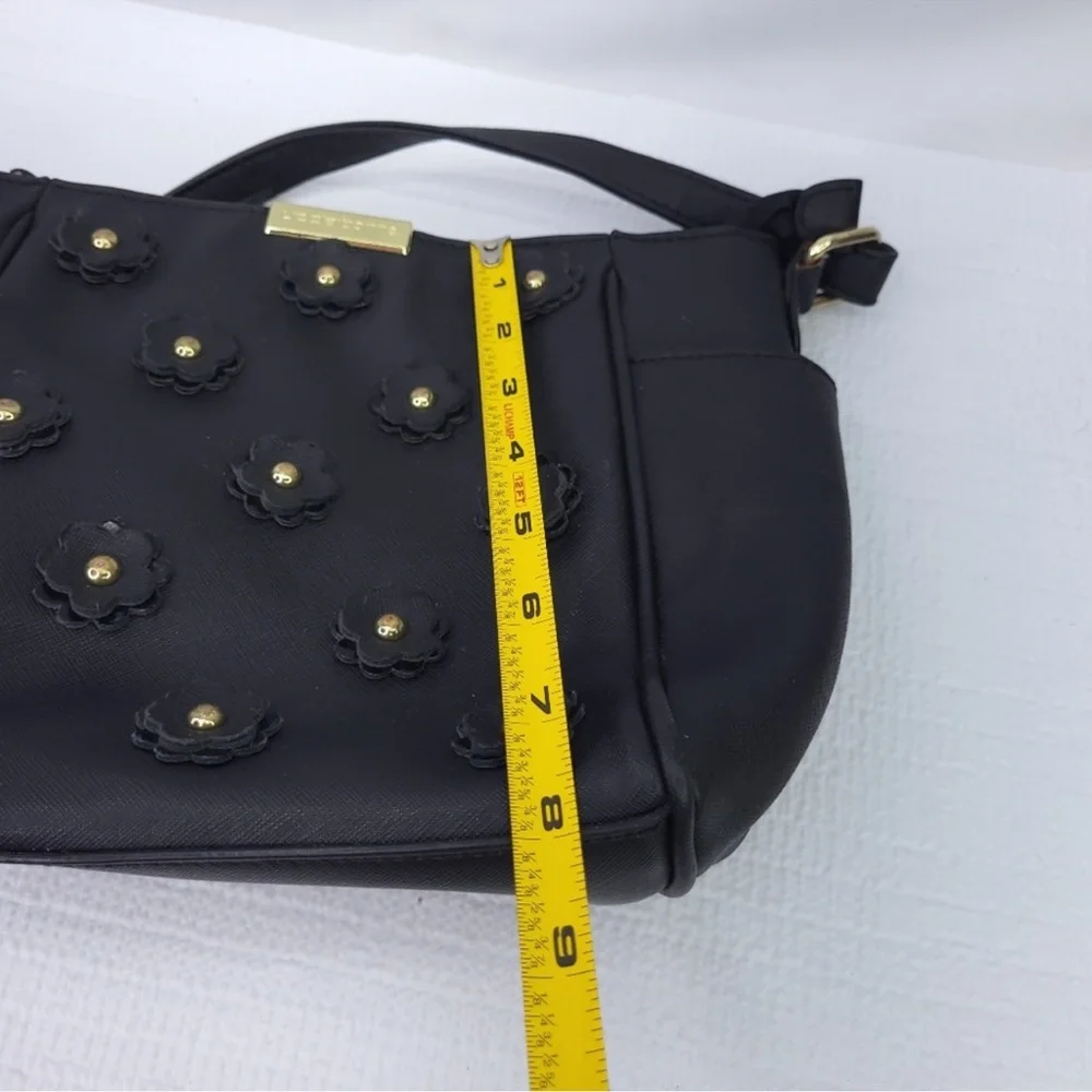 Liz Claiborne Black Crossbody Bag with Gold Accents